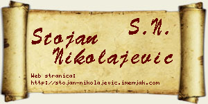 Stojan Nikolajević vizit kartica